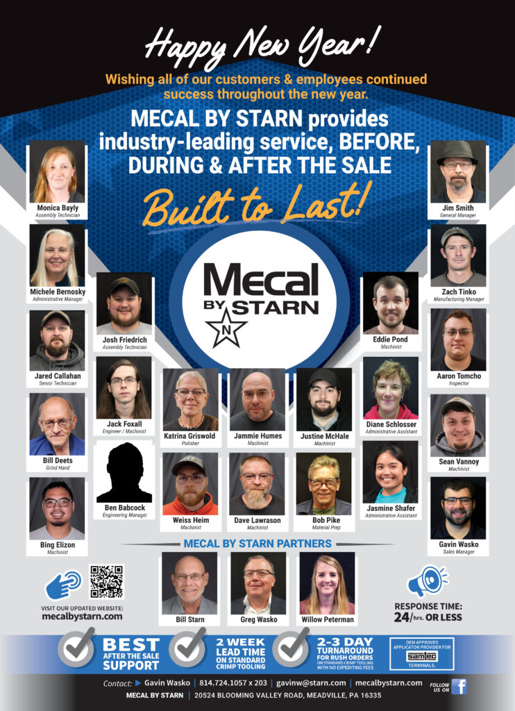 mecal by starn jan 2025 wire harness news ad